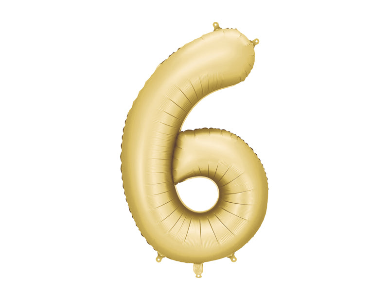 Folienballon Zahl (zur Auswahl), 86 cm, gold - FeierGlanz