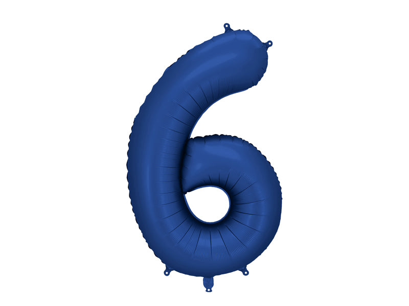 Folienballon Zahl (zur Auswahl), 86cm, marineblau - FeierGlanz