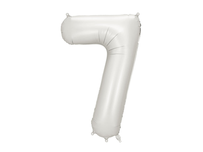 Folienballon Zahl (zur Auswahl), 86 cm, silber - FeierGlanz