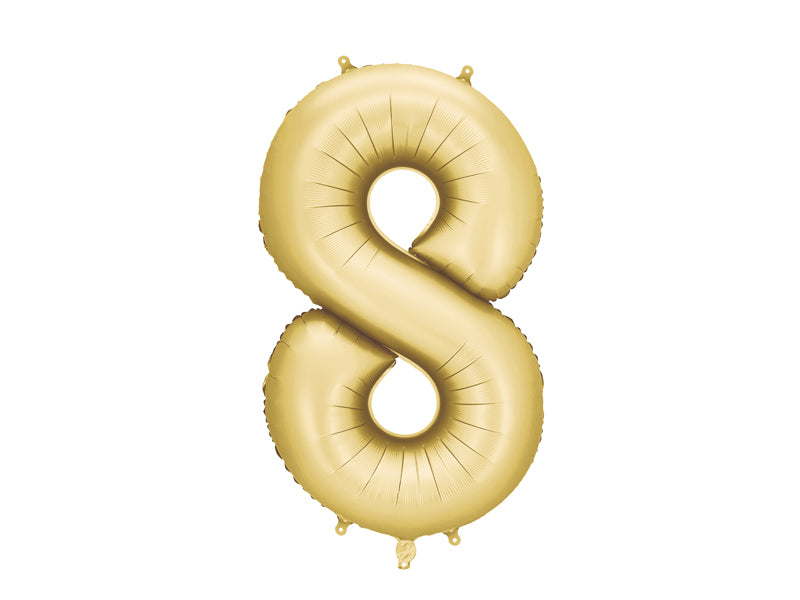 Folienballon Zahl (zur Auswahl), 86 cm, gold - FeierGlanz