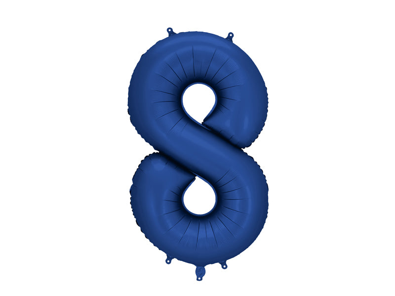 Folienballon Zahl (zur Auswahl), 86cm, marineblau - FeierGlanz