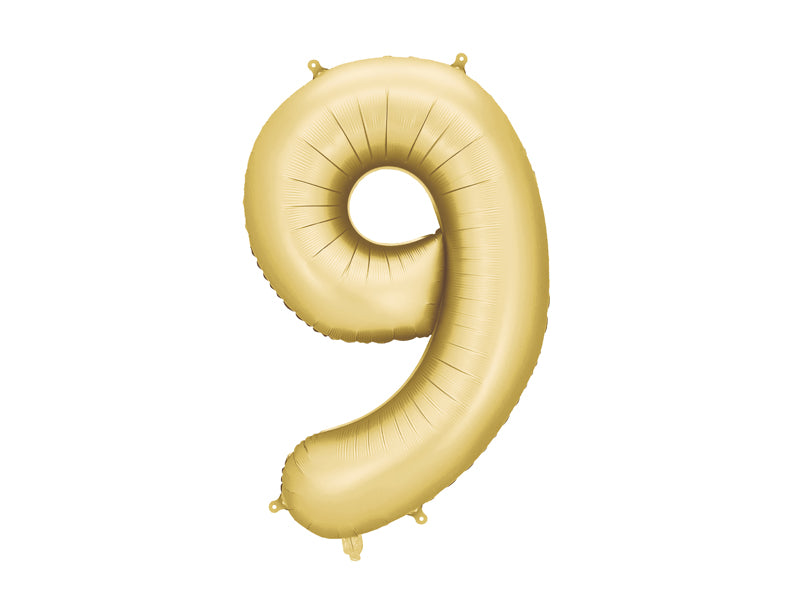 Folienballon Zahl (zur Auswahl), 86 cm, gold - FeierGlanz