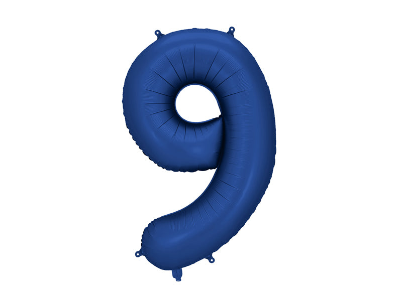 Folienballon Zahl (zur Auswahl), 86cm, marineblau - FeierGlanz