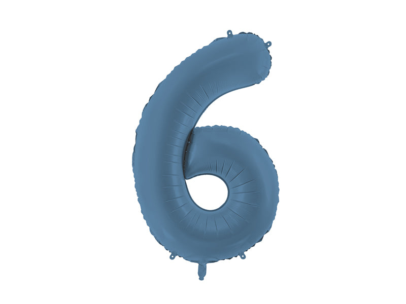Matte Folienballon Zahl (zur Auswahl), 86cm, Marineblau - FeierGlanz