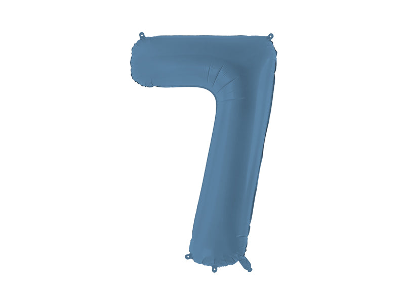 Matte Folienballon Zahl (zur Auswahl), 86cm, Marineblau - FeierGlanz
