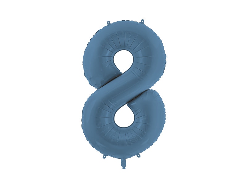 Matte Folienballon Zahl (zur Auswahl), 86cm, Marineblau - FeierGlanz