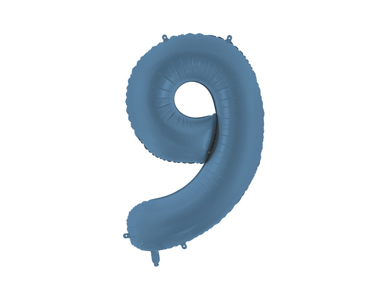 Matte Folienballon Zahl (zur Auswahl), 86cm, Marineblau - FeierGlanz
