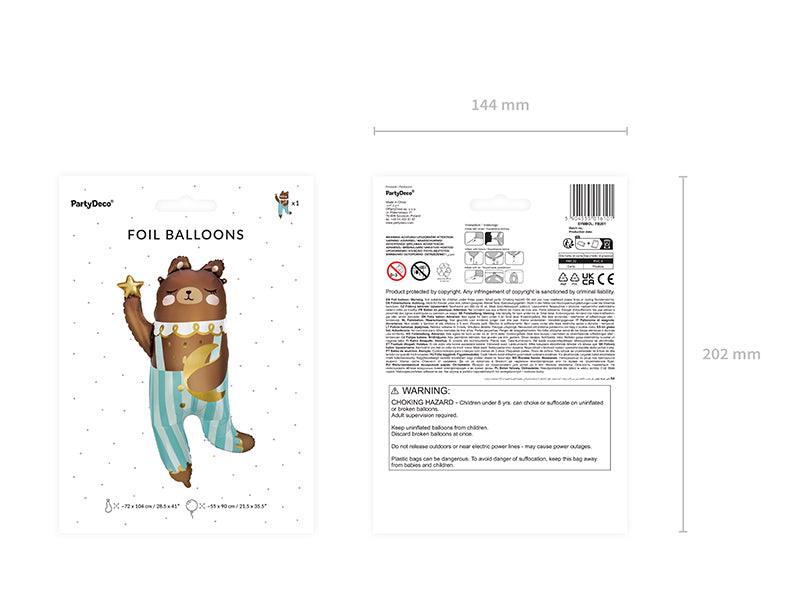 Folienballon Bär, 72x104 cm, mix - FeierGlanz