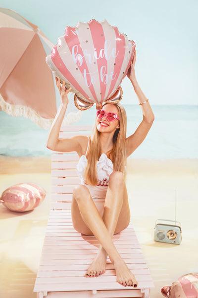 Folienballon Muschel Bride to be, 52x50 cm, Mix - FeierGlanz