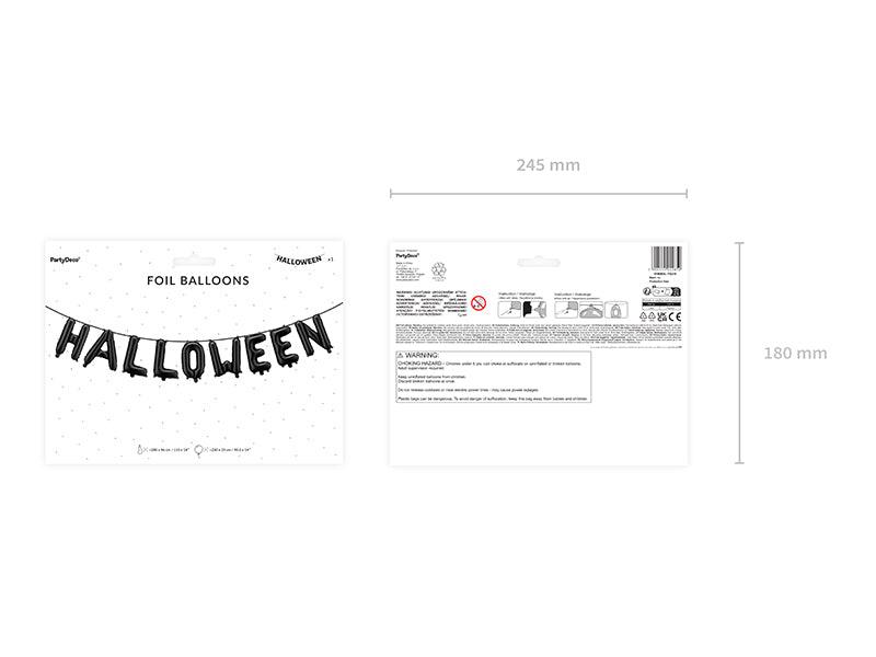 Folien-Luftballon Halloween, 280x46 cm, black - FeierGlanz