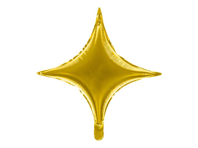 Folienballon 4 Spitzen Stern, 45 cm, Gold - FeierGlanz