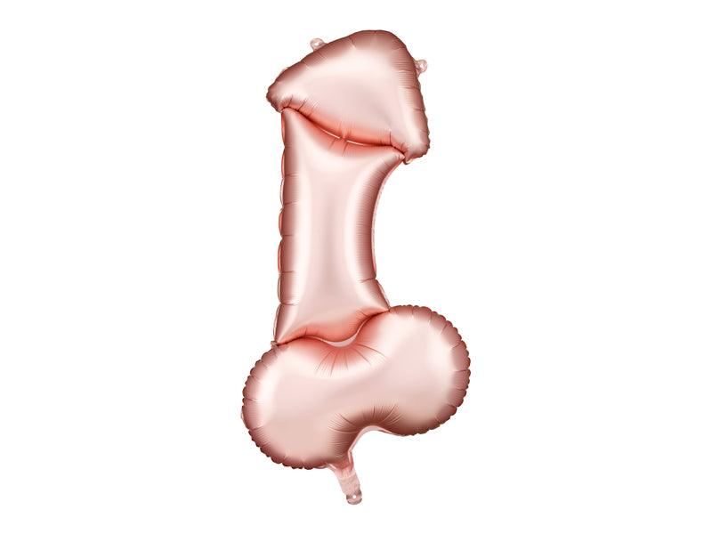 Folienballon Penis, 45 cm, Roségold - FeierGlanz
