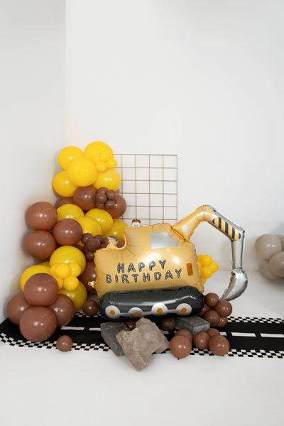 Folienballon Bagger, Mix, 49x76,5 cm - FeierGlanz