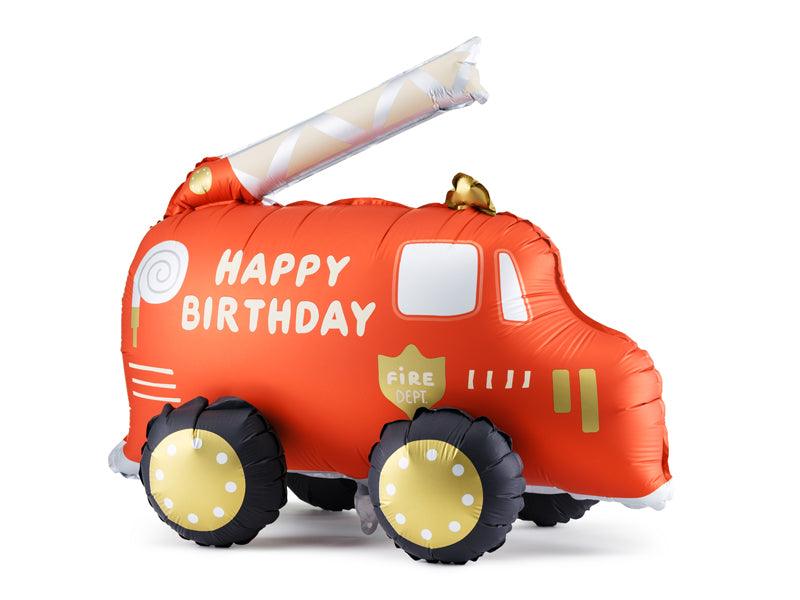 Folienballon Feuerwehrauto, Mix, 67x53 cm - FeierGlanz