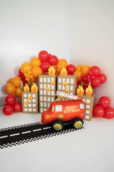 Folienballon Feuerwehrauto, Mix, 67x53 cm - FeierGlanz