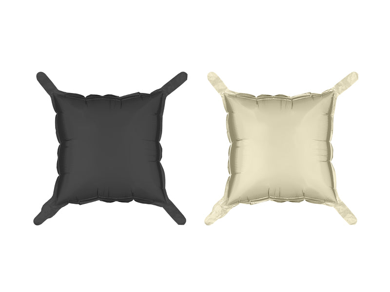 Folienballonvorhang doppelseitig Quadratisch, schwarz-beige, 35 x 35 cm (1 VPE / 4 Stk.) - FeierGlanz