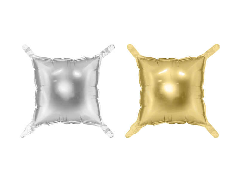 Folienballonvorhang doppelseitig Quadratisch, gold-silber, 35 x 35 cm (1 VPE / 4 Stk.) - FeierGlanz