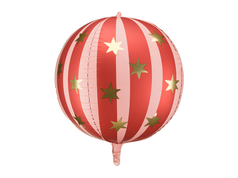Folienballon Sternenkugel, 75 cm, rot - FeierGlanz