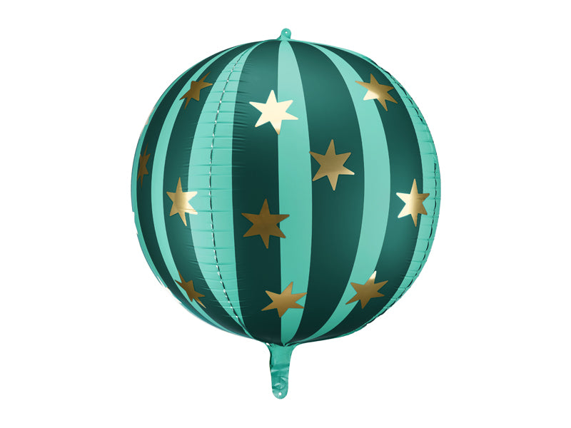Folienballon Sternenkugel, 50 cm, grün - FeierGlanz