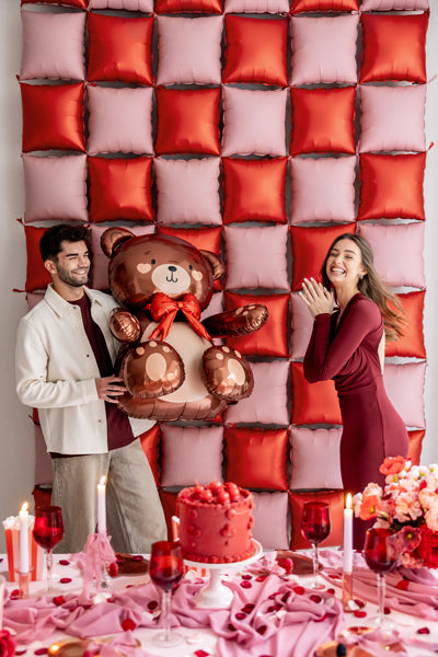 Stehender Folienballon Teddybär, 59x88cm, Mix - FeierGlanz