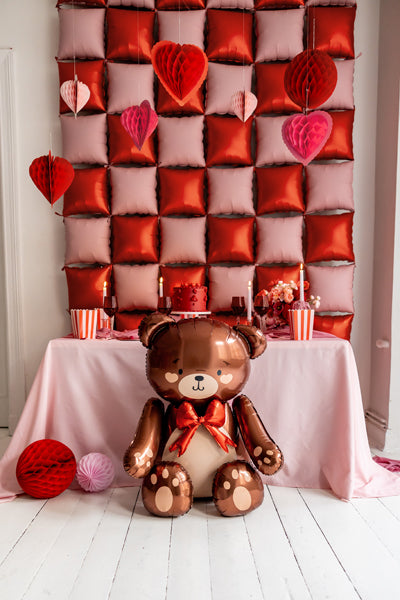 Stehender Folienballon Teddybär, 59x88cm, Mix - FeierGlanz