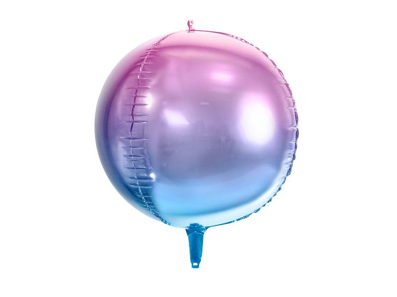 Folienballon Kugel ombre, lila-blau, 35cm - FeierGlanz
