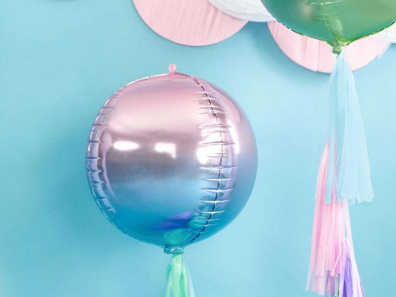 Folienballon Kugel ombre, lila-blau, 35cm - FeierGlanz