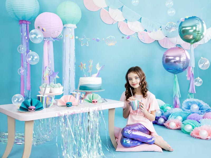 Folienballon Kugel ombre, lila-blau, 35cm - FeierGlanz
