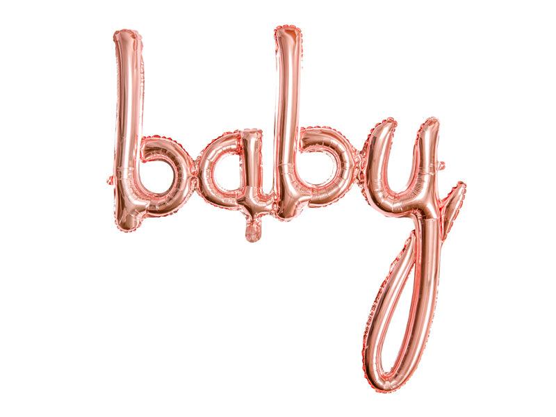 Folienballon Baby, roségold, 73,5x75,5cm - FeierGlanz
