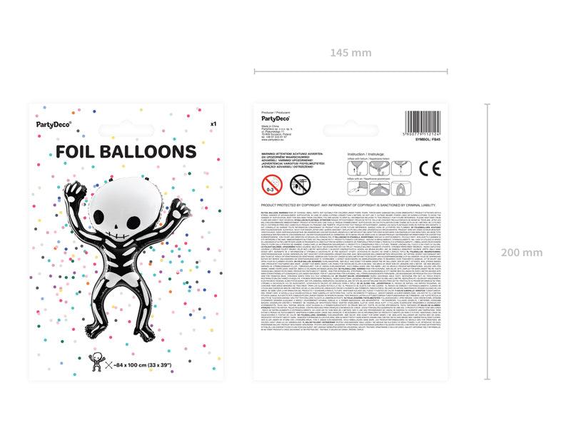 Folienballon Skelett, 84x100cm - FeierGlanz