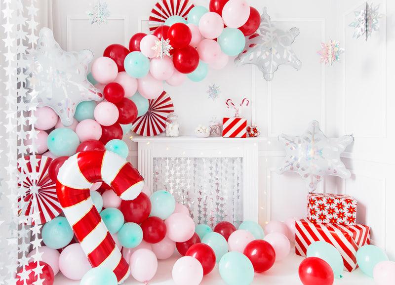 Folienballon Zuckerstange, 50x82cm, rot - FeierGlanz