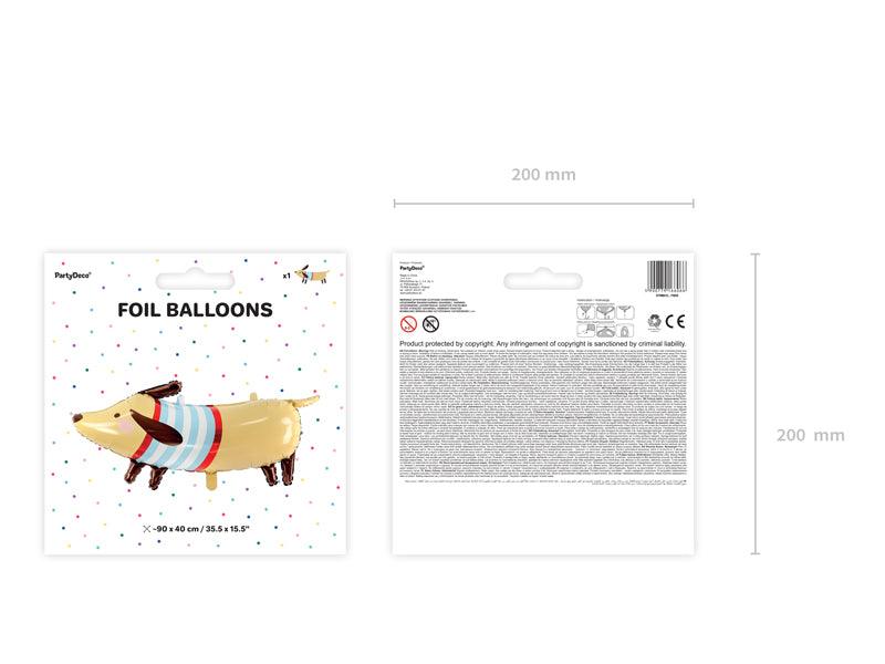Folienballon Dackel, 96x58cm, Mix - FeierGlanz
