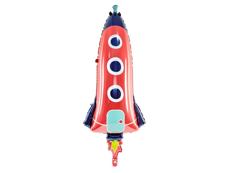 Folienballon Rakete, 44x115cm, Mix - FeierGlanz