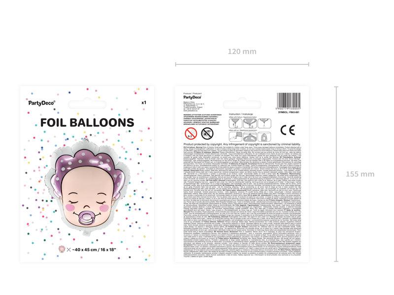 Folienballon Baby Girl, 40x45cm, Mix - FeierGlanz