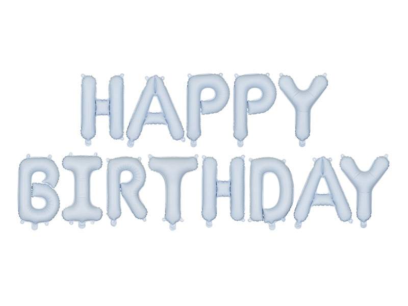 Folienballon Happy Birthday, 340x35cm, Farbauswahl - FeierGlanz