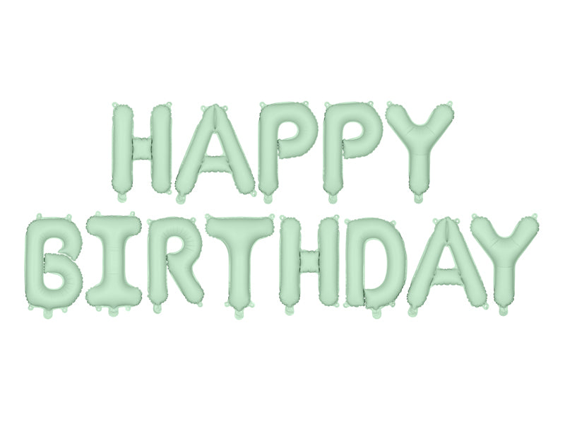 Folienballon Happy Birthday, 340x35cm, Farbauswahl - FeierGlanz