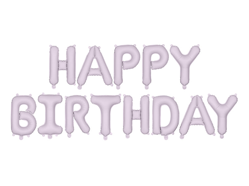 Folienballon Happy Birthday, 340x35cm, Farbauswahl - FeierGlanz