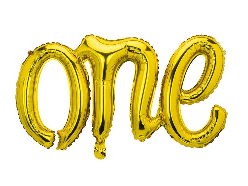 Folienballon One, 66x37cm, gold - FeierGlanz