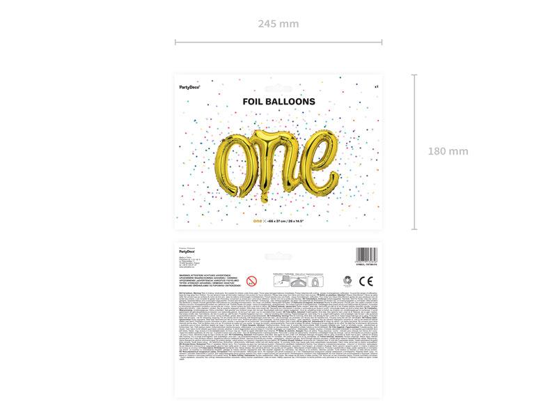 Folienballon One, 66x37cm, gold - FeierGlanz