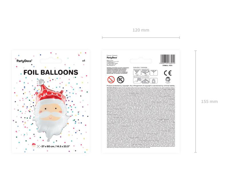 Folienballon Weihnachtsmann, Mix, 50x70cm - FeierGlanz