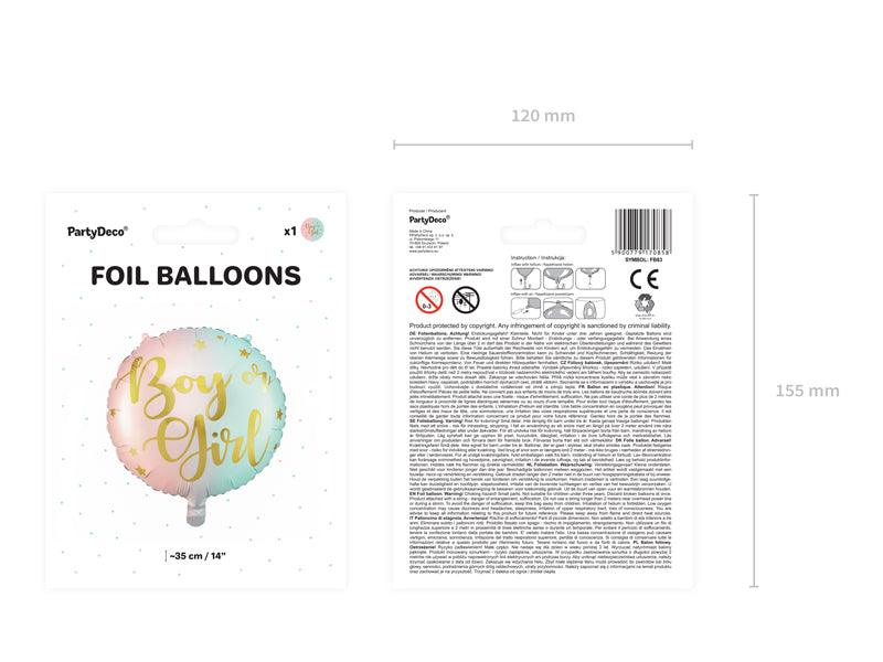 Folienballon Boy or Girl, 35cm, Mix - FeierGlanz