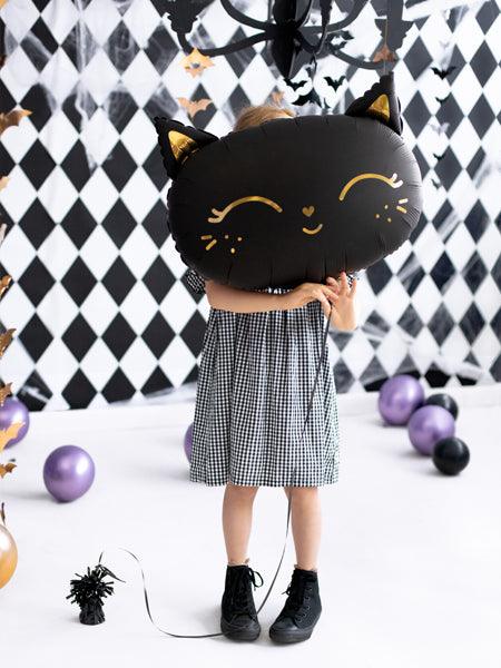 Folienballon Kätzchen, 48x36cm, schwarz - FeierGlanz