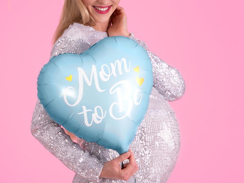 Folienballon Mom to Be, 35cm, blau - FeierGlanz