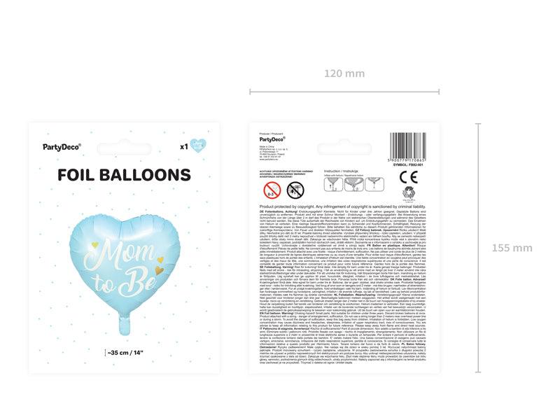 Folienballon Mom to Be, 35cm, blau - FeierGlanz