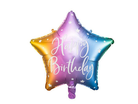 Folienballon Happy Birthday, 40cm, Mix - FeierGlanz