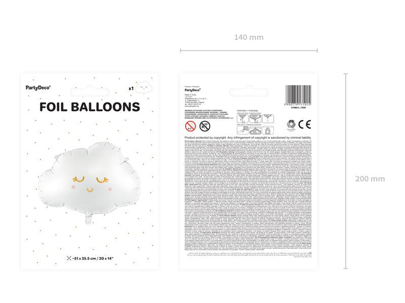 Folienballon Wolke, 51x35,5cm, Mix - FeierGlanz