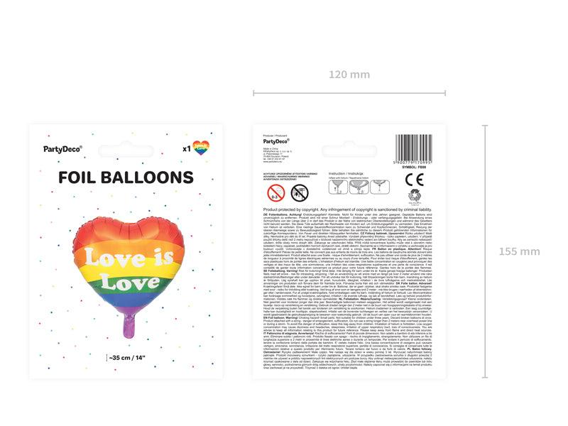 Folienballon Love is Love, 35cm, Mix - FeierGlanz
