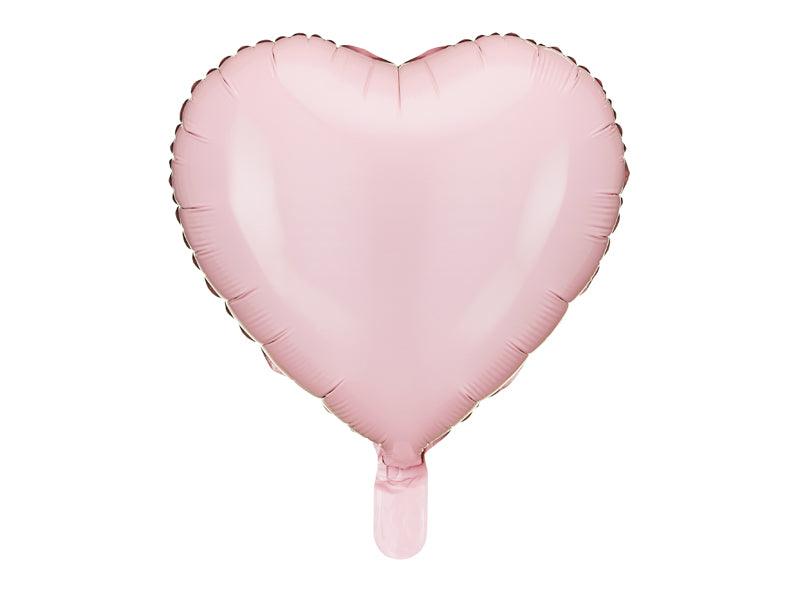 Folienballon Herz, 45cm, hellrosa - FeierGlanz