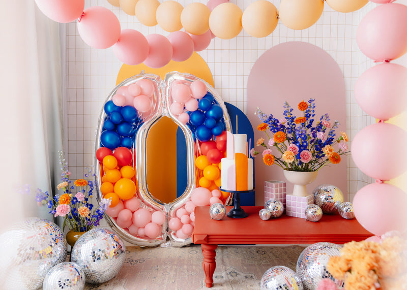 Nummerrahmen für Latexballons, 126cm, Glänzend Silber - FeierGlanz