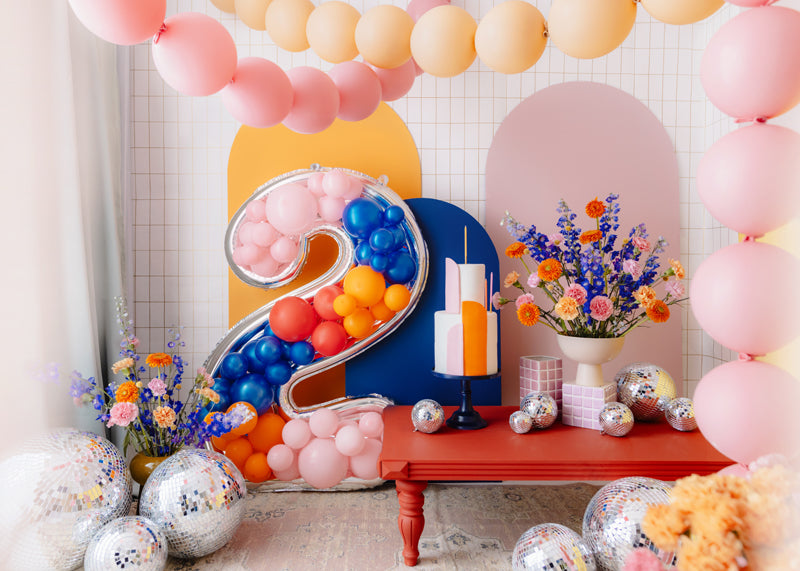 Nummerrahmen für Latexballons, 126cm, Glänzend Silber - FeierGlanz